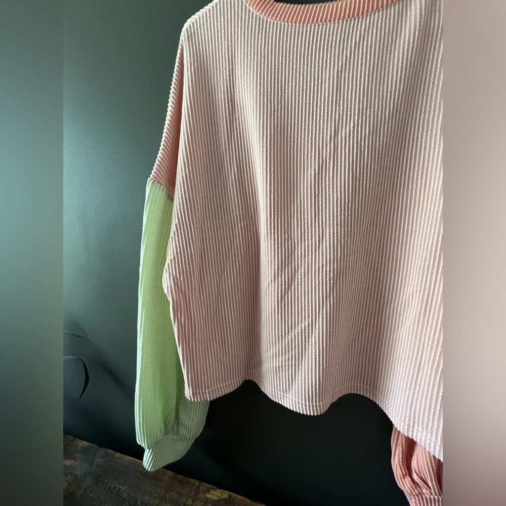 Colorblock Ribbed Sweater - Picture 2 of 7